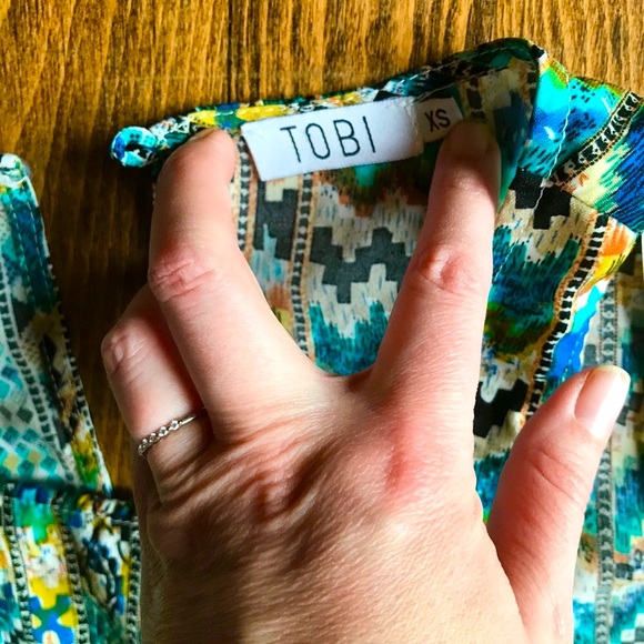 🐠EUC🐠 Brilliant Turquoise Aztec Print Dress - Picture 3 of 5